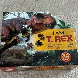T. REX Dinosaur-Shaped Jigsaw Puzzle 100 pcs